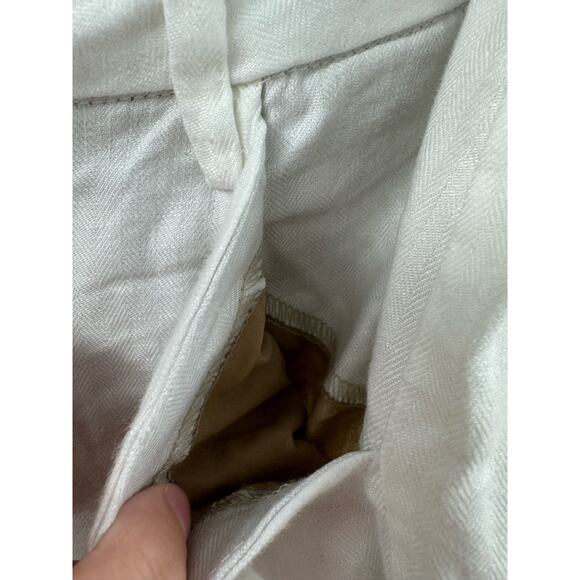 Level 99 white linen cropped pants - Picture 3 of 7